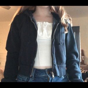 navy blue brandy melville crystal hoodie
